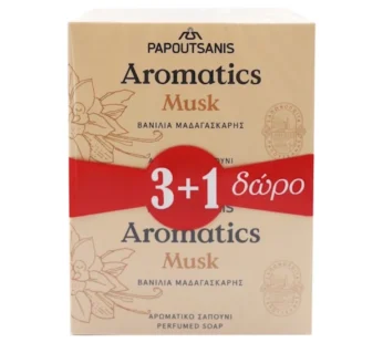 Papoutsanis Σαπούνι Musk 3+1 (4x100g)