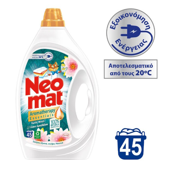 Neomat Απορρυπαντικό Πλυντηρίου Λωτός Μπαλί 45Μ 2,025L