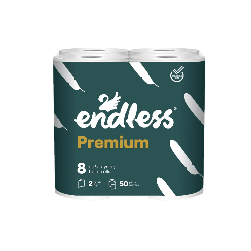 Endless Xαρτί Υγείας Premium 185gr 2φυλλο 8 Ρολά