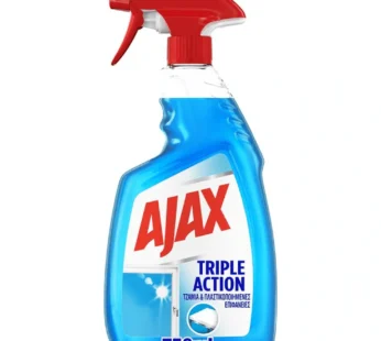 Ajax Υγρό Καθαριστικό Τζαμιών Triple Action Αντλία 750ml