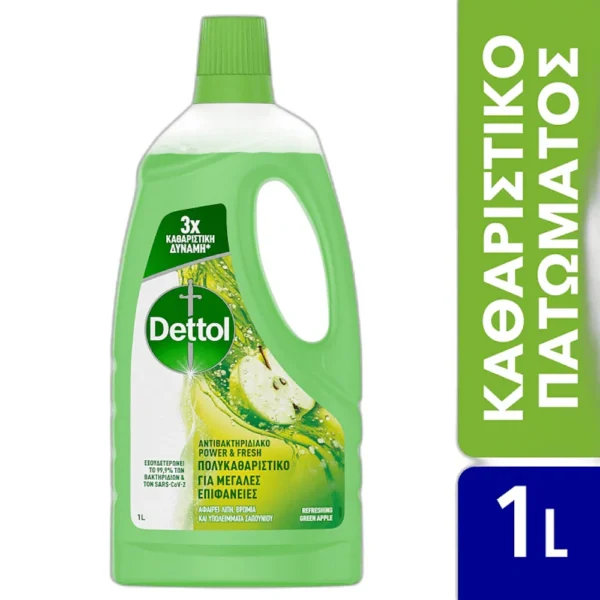 Dettol Καθαριστικό Πατώματος Αντιβακτηριδιακό Πράσινο Μήλο 1L