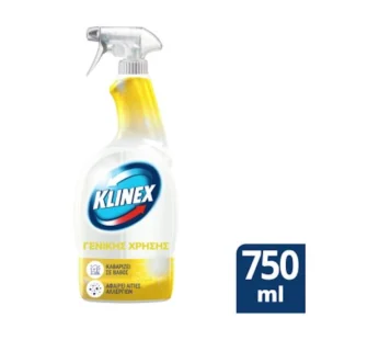 Klinex Hygiene Καθαριστικό Σπρέι Γενικής Χρήσης Λεμόνι Χωρίς Χλώριο 750ml