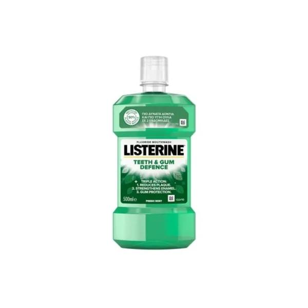 Listerine Teeth & Gum Defense Στοματικό Διάλυμα Fresh Mint 500ml