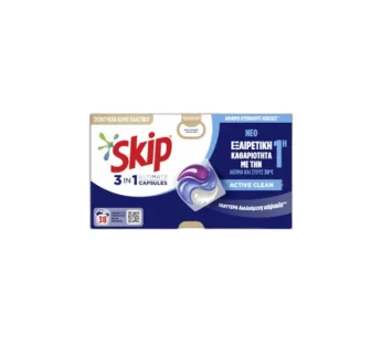 Skip Ultimate 3in1 Απορρυπαντικό Πλυντηρίου Ρούχων active clean 38 κάψουλες