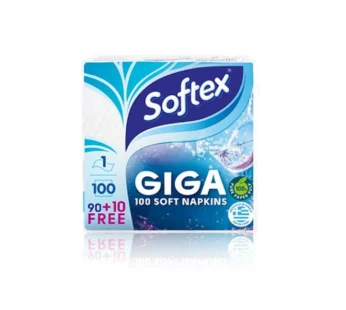 Softex Χαρτοπετσέτες Giga Λευκές 90+10 Φύλλα