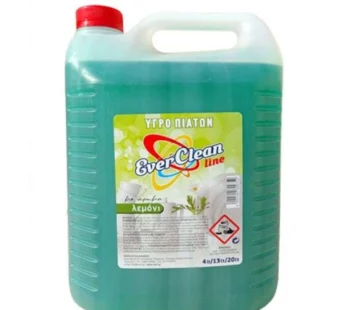 Everclean Υγρό Πιάτων με Άρωμα Λεμόνι 4L