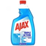 Ajax Υγρό Καθαριστικό Τζαμιών Triple Action Ανταλλακτικό 750ml