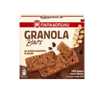 Παπαδοπούλου Granola Μπάρες Με Μαύρη Σοκολάτα & Κακάο 5χ42γρ