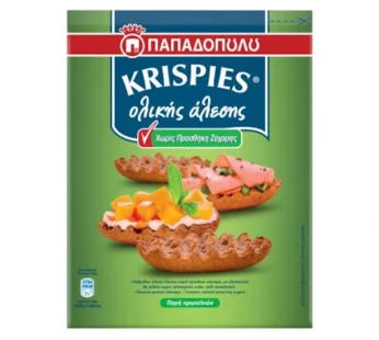 Παπαδοπούλου Krispies Παξιμάδια Ολικής Άλεσης Χωρίς προσθήκη ζάχαρης 200gr