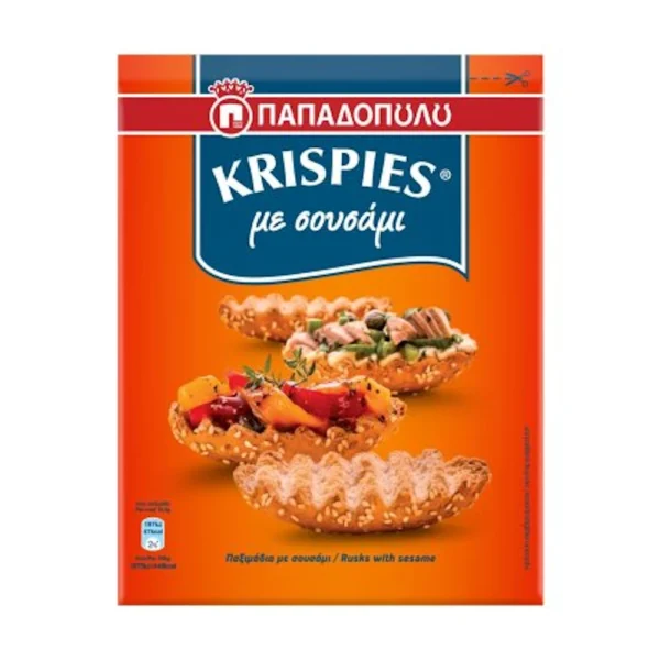 ΠΑΠΑΔΟΠΟΥΛΟΥ Krispies Παξιμάδια με Σουσάμι Vegan 200gr