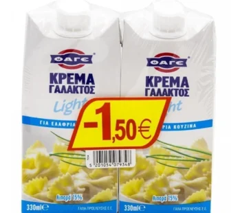 Φάγε Κρέμα Γάλακτος Light 2x330ml