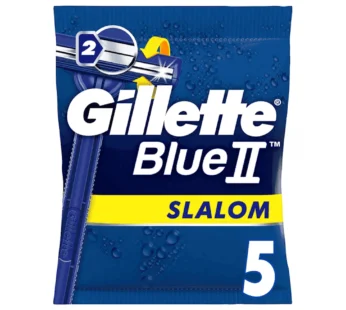 Gillette Blue II Slalom Ξυραφάκια Mε Κινούμενες Κεφαλή 5τεμ