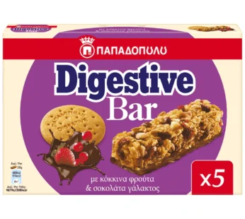 Digestive Μπάρα Με Κόκκινα Φρούτα & Σοκολάτα Γάλακτος 140gr