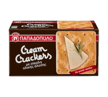 ΠΑΠΑΔΟΠΟΥΛΟΥ Cream Crackers με Σίκαλη Ολικής Άλεσης Vegan 175gr