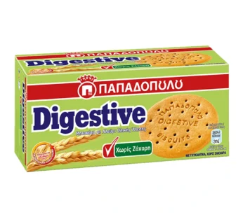 Μπισκότα Παπαδοπούλου Digestive Χωρίς Ζάχαρη 250gr