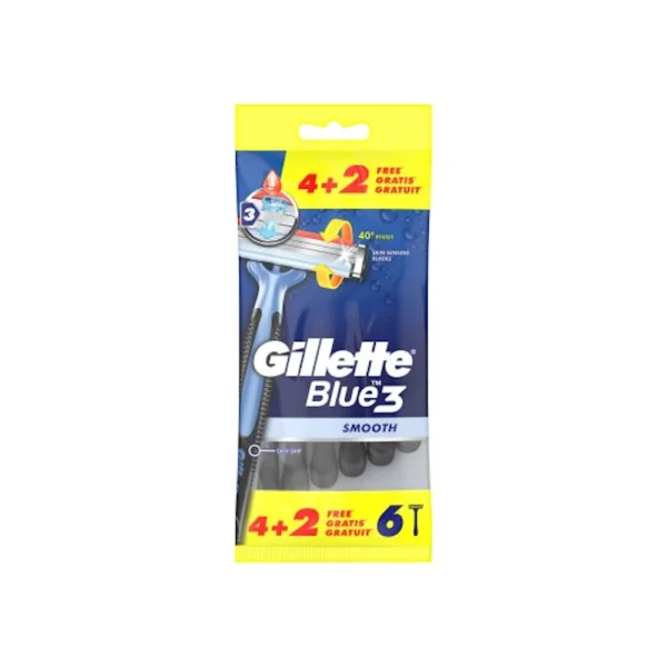 Gillette Blue 3 Ξυραφάκια Μιας Χρήσης Smooth 4τεμ +2 Δώρο