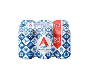 Αλφα Μπίρα Lager με Αλάτι 5x330ml +1 Δώρο