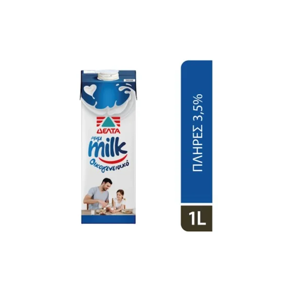 Δελτα Μμμmilk Οικογενειακό Γάλα Πλήρες 3,5% 1lt