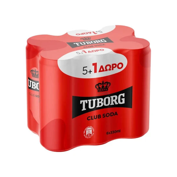 Tuborg αναψυκτικό σόδα club (6x330ml) (5+1)