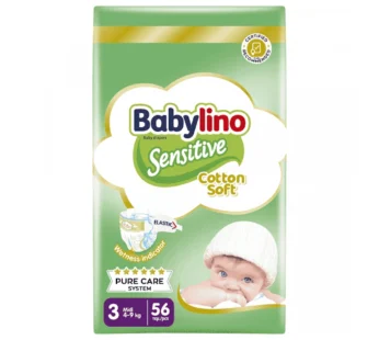 Babylino Sensitive Πάνες 56τεμ Νο3 Οικονομική Συσκευασία (4-9Kg)