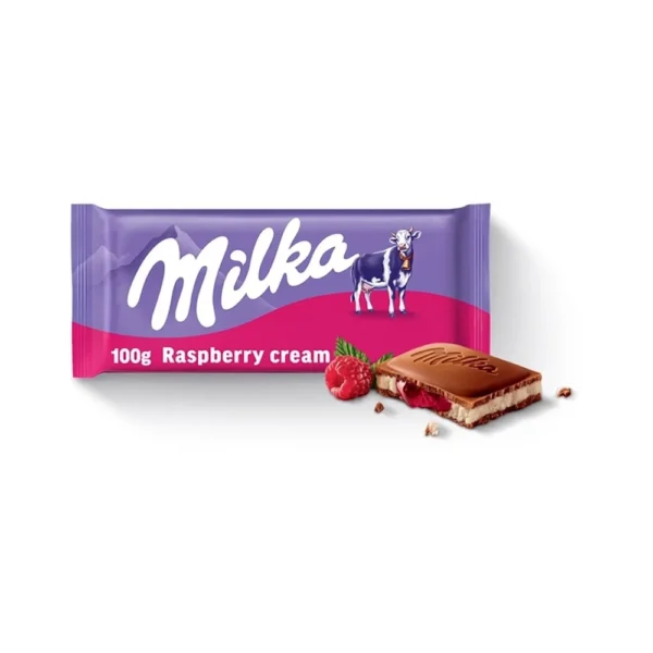 Milka Σοκολάτα Γάλακτος Raspberry Creme 100gr