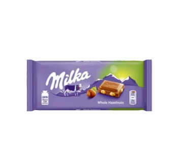 Milka Σοκολάτα Γάλακτος Ολόκληρα Φουντούκια 100gr