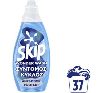 Skip Wonder Wash Υγρό Απορρυπαντικό Ρούχων Anti – Odor Protect 37Μ 1.480ml