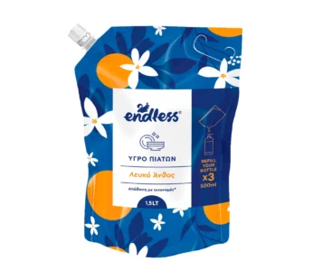 Endless Υγρό Πιάτων Λευκό Άνθος Pouch 1,5L