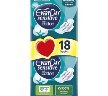 Everyday Σερβιέτες Sensitive Ultra Plus Normal 18τεμ