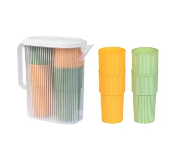 Κανάτα Μεζούρα 3L Με 4 ποτήρια των 530ml SET